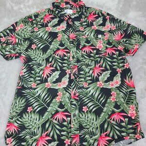 Hurley Lanai Stretch Short Sleeve Woven Shirt Floral CJ5221 Men's Size Small‎